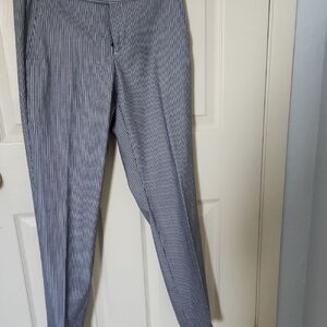 Elegant Blue Dress Pants with Pinstripe Pattern